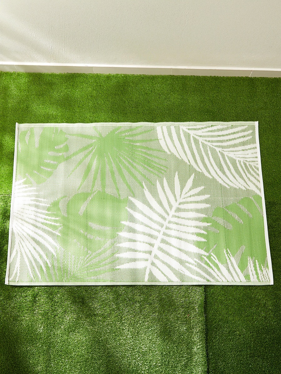 Arlo Leaf Print Outdoor Indoor Mat - 120x180 cm
