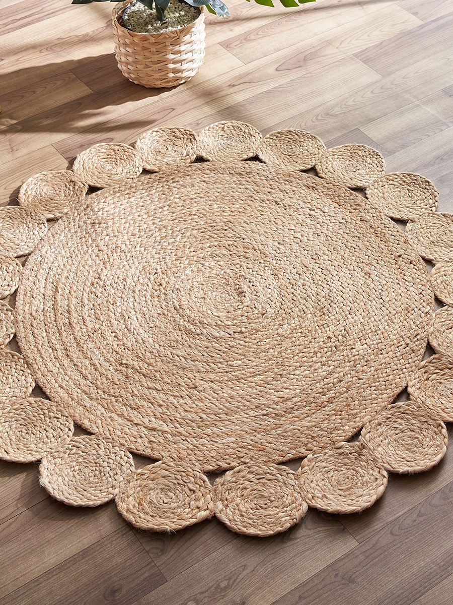 Natura Tapis Round Hand Braided Jute Rug- 90 cm