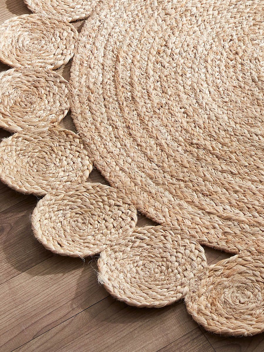 Natura Tapis Round Hand Braided Jute Rug- 90 cm