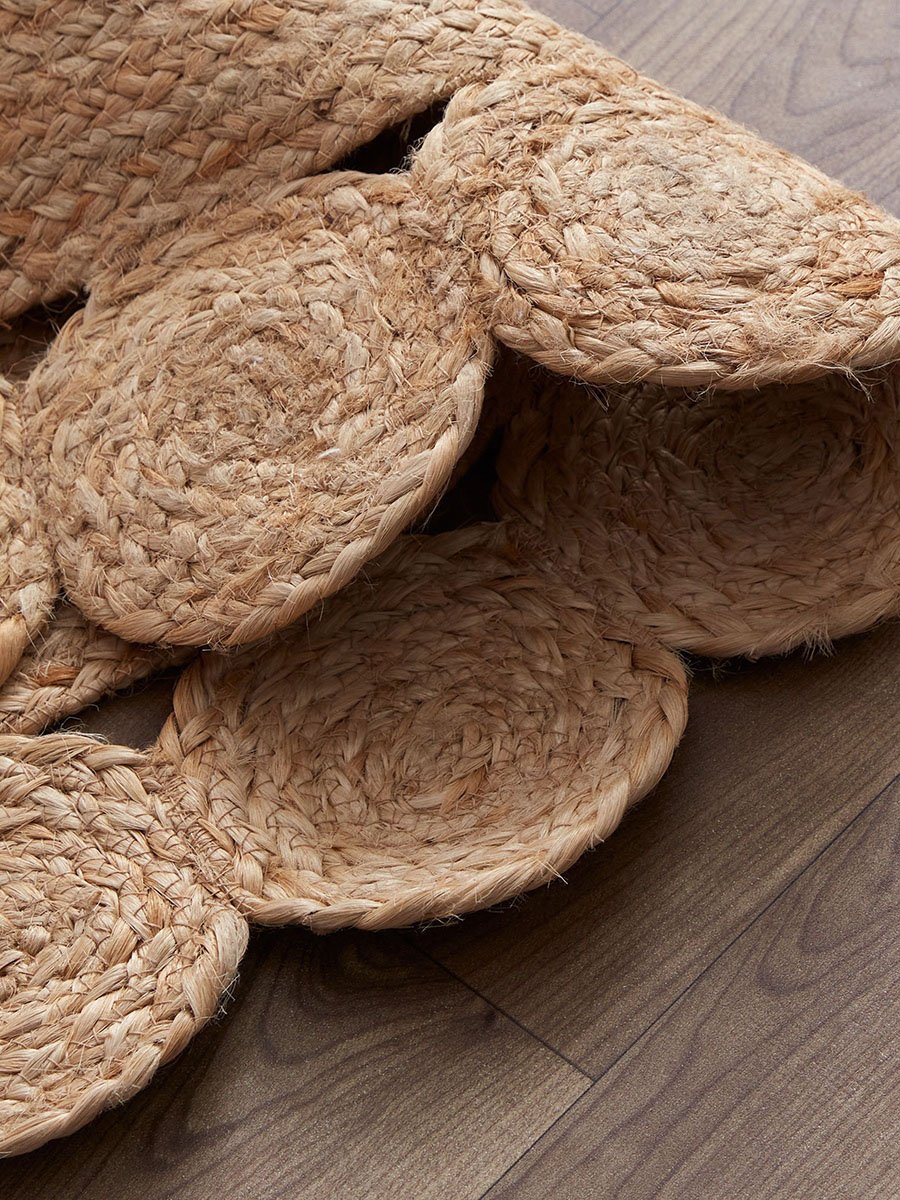 Natura Tapis Round Hand Braided Jute Rug- 90 cm
