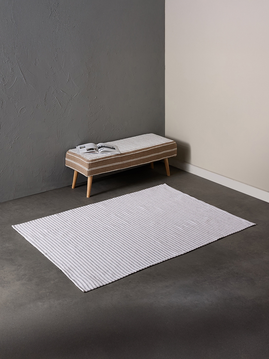 Allan Snow Recycled Cotton Dhurrie - 120x180 cm