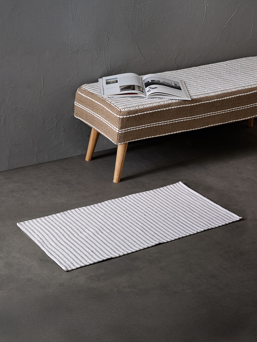 Allan Snow Recycled Cotton Dhurrie - 60x120 cm
