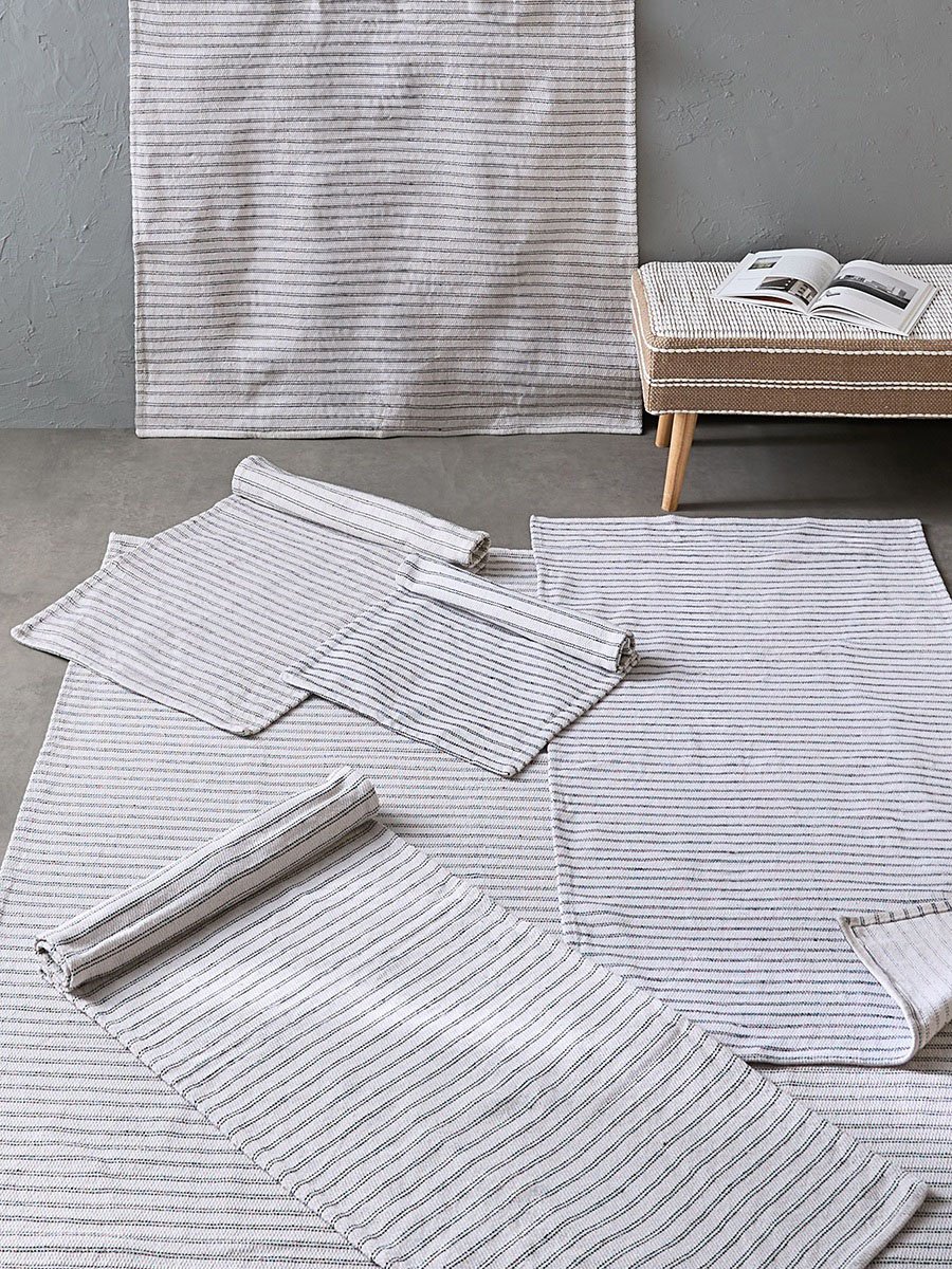 Allan Snow Recycled Cotton Dhurrie - 60x120 cm