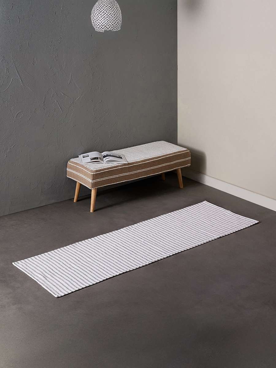 Allan Snow Recycled Cotton Dhurrie - 60x180 cm
