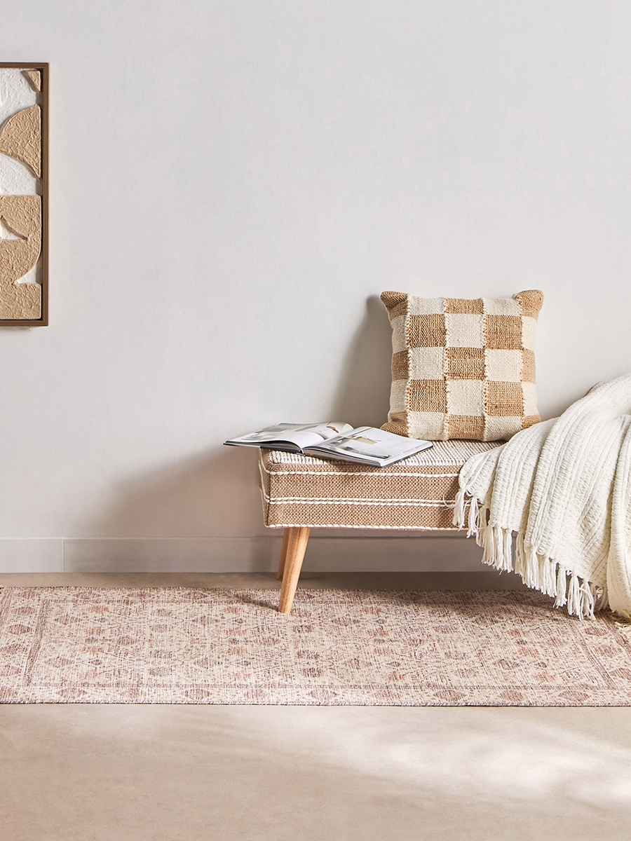 Glimmer Juana Handmade Printed Dhurrie - 80x150 cm