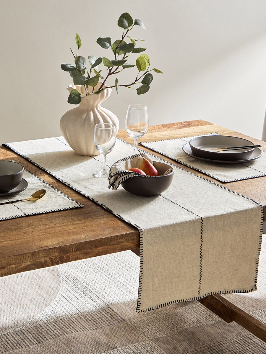 Naturio Stitch Table Runner - 40x120 cm