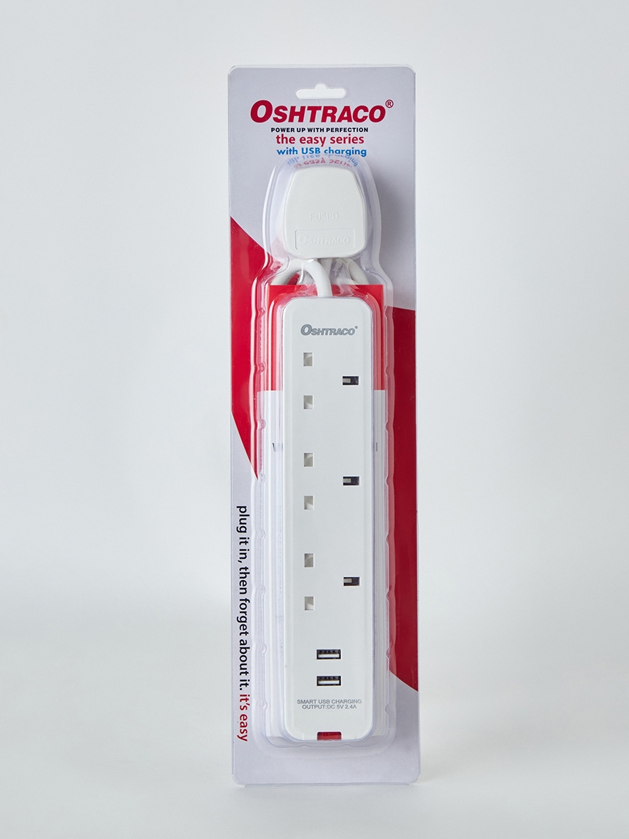 Oshtraco 3 Way UK Type Extension Cord - 15 m