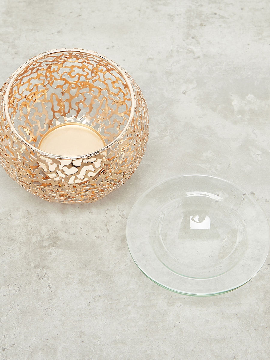 Metallic Cutwork Oil Burner - 9 cm