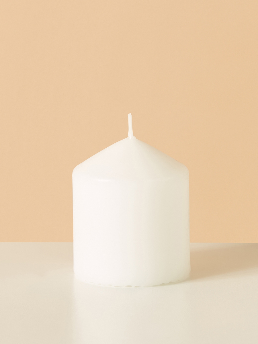 Essentials Unscented Pillar Candle - 8 cm