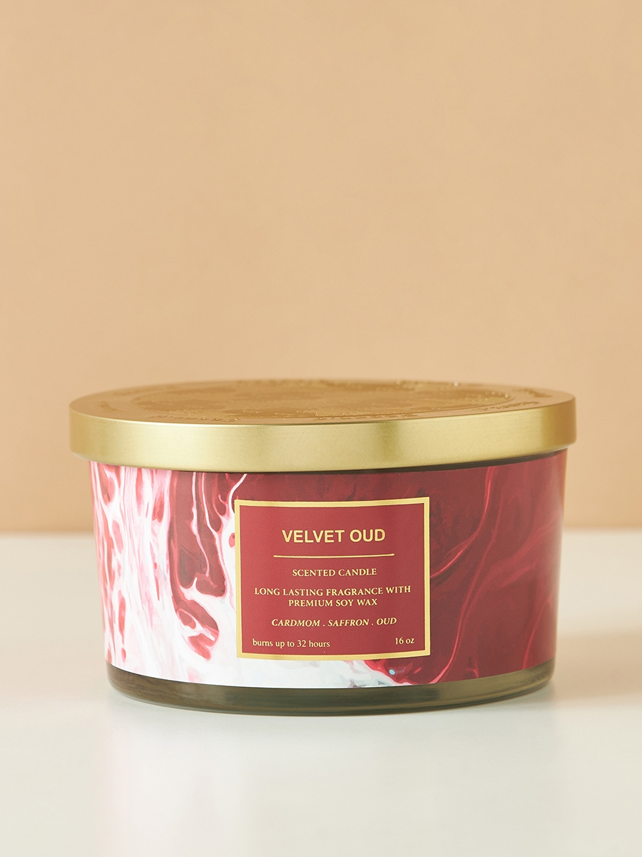Scent.d Velvet Oud 3-Wick Jar Candle - 450 gm