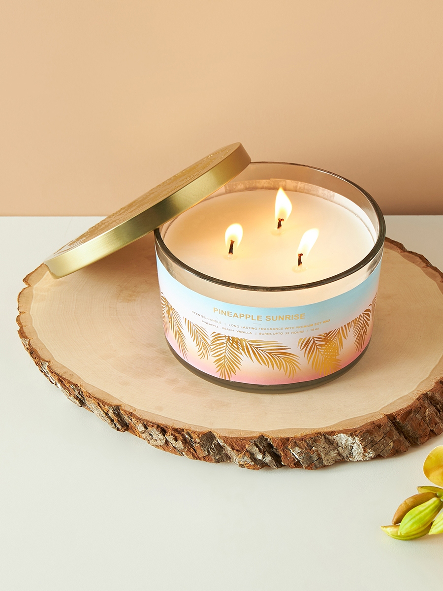 Scent.d Pineapple Sunrise 3-Wick Jar Candle - 16 oz