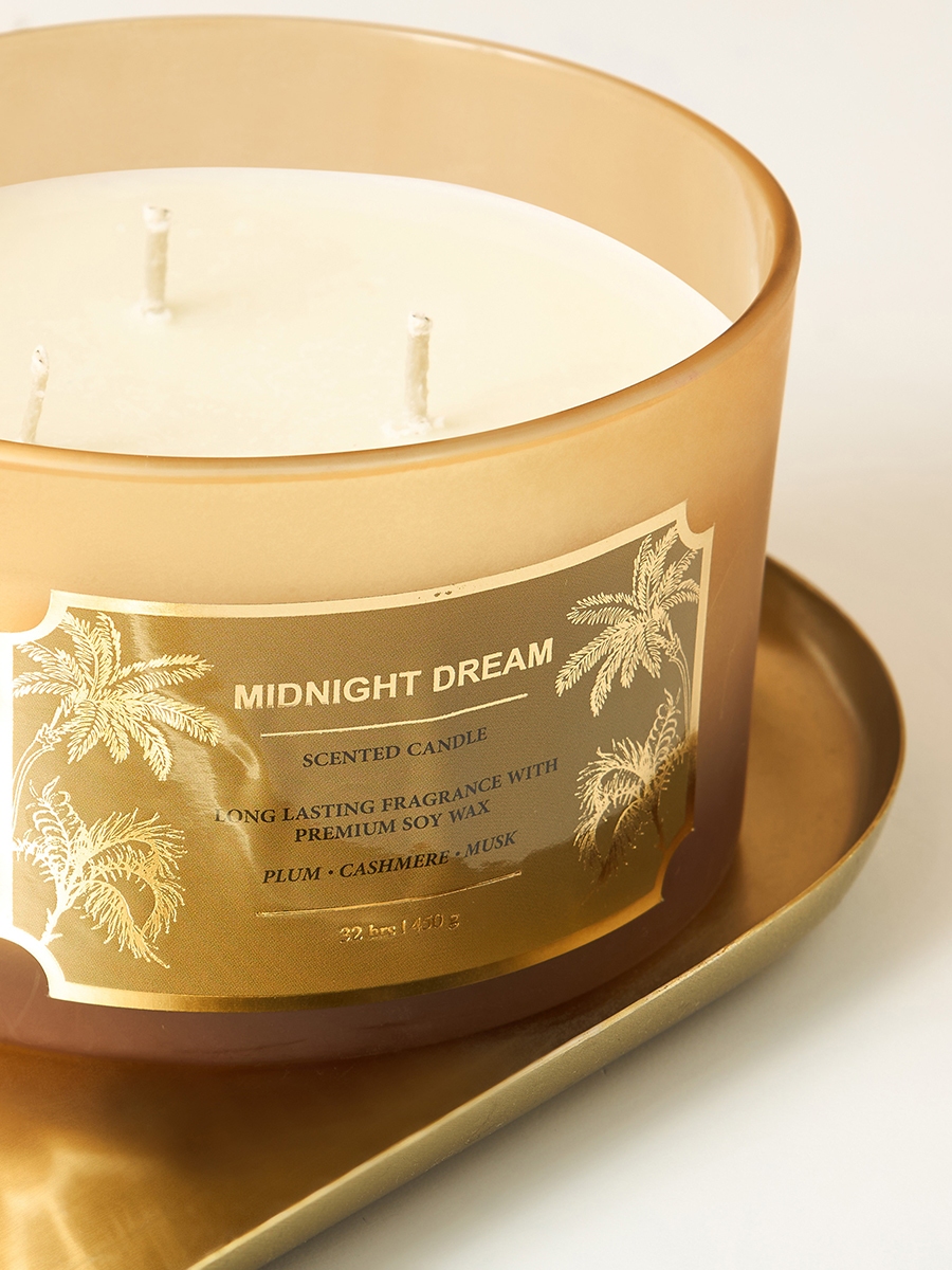 Scent.d London Midnight Dream Scented 3-Wick Jar Candle - 450 gm