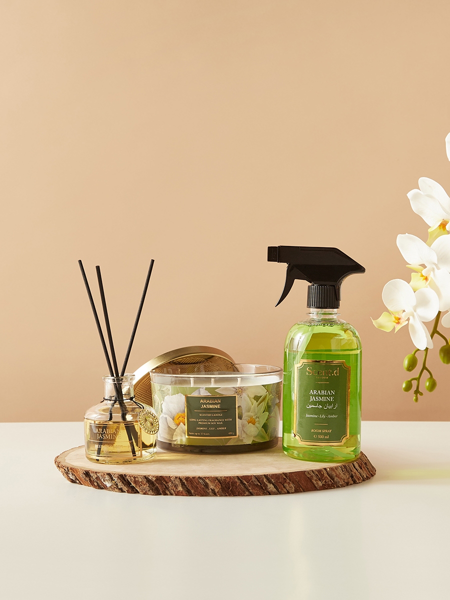 Scent.d London 3-Piece Arabian Jasmine Home Fragrance Gift Set