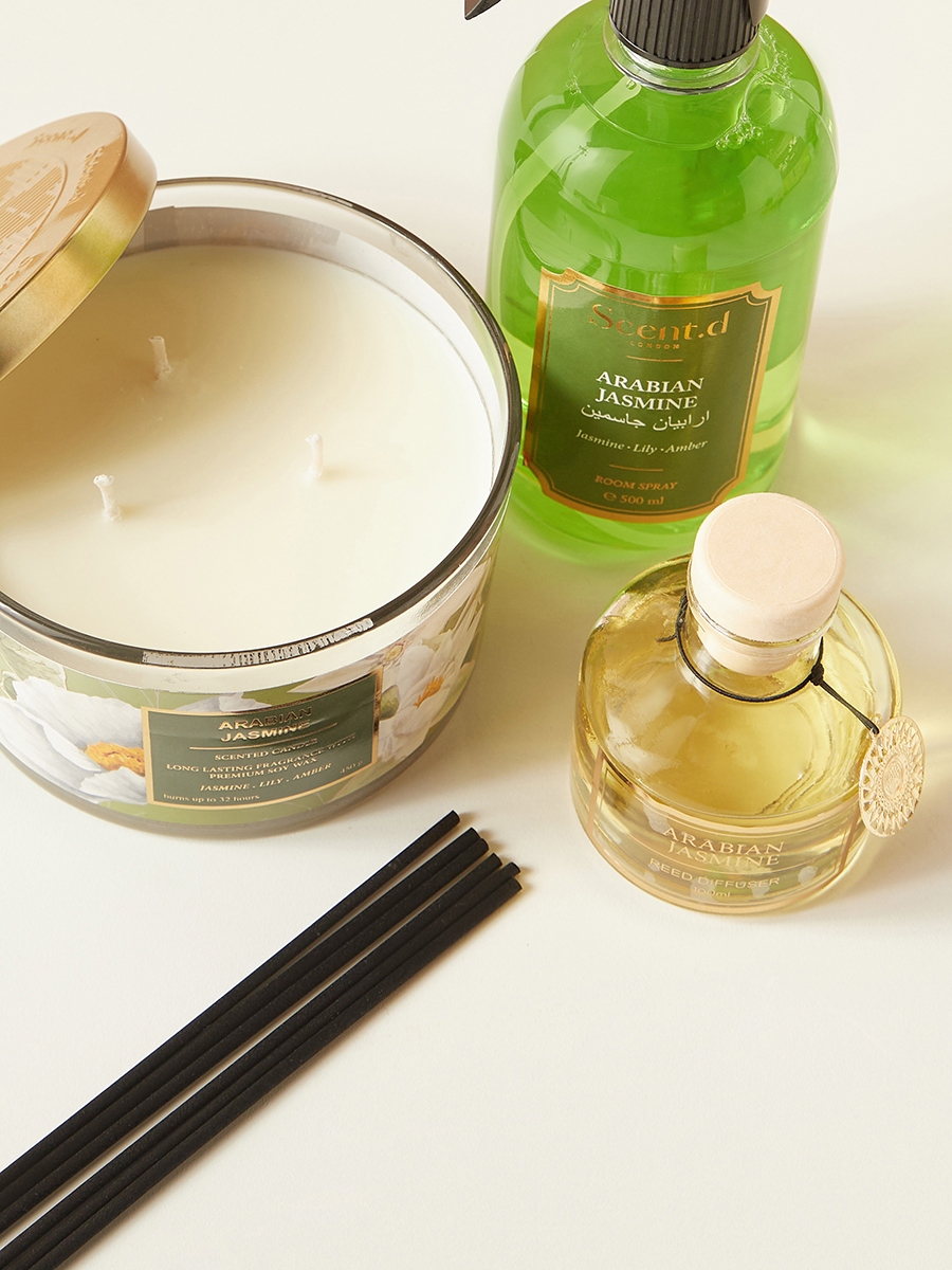Scent.d London 3-Piece Arabian Jasmine Home Fragrance Gift Set