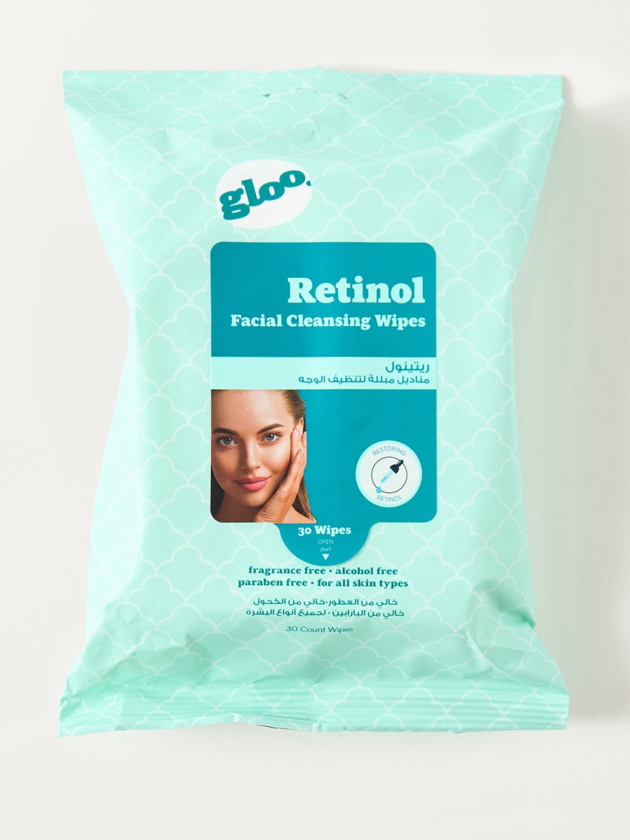 Retinol Facial Cleansing Wipes - 30 Sheets