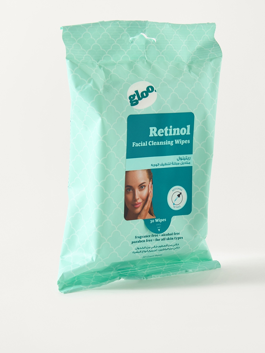 Retinol Facial Cleansing Wipes - 30 Sheets