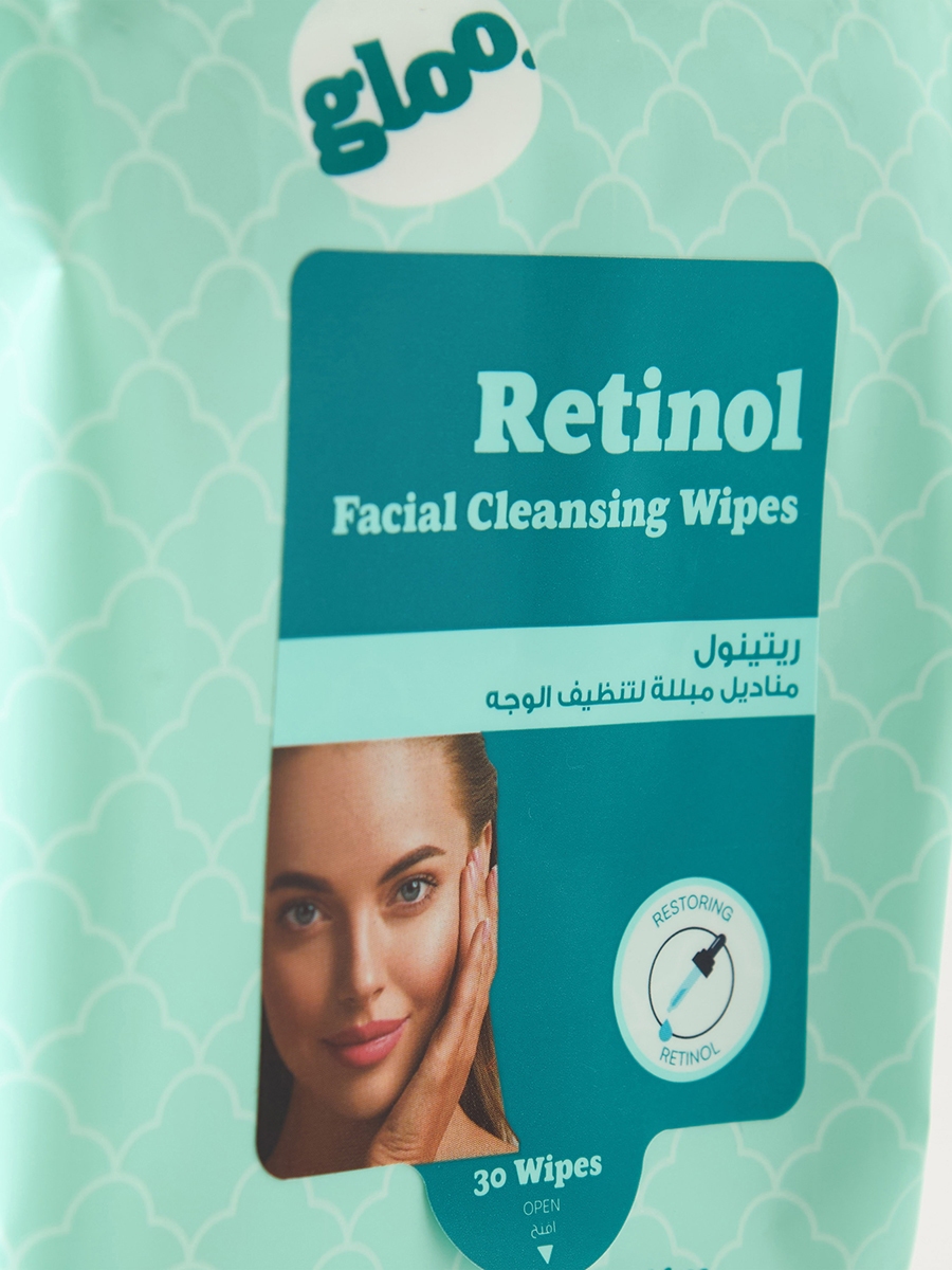 Retinol Facial Cleansing Wipes - 30 Sheets
