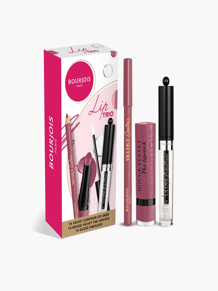 Velvet Contour Lip Trio Liner and Lipstick with Lip Gloss