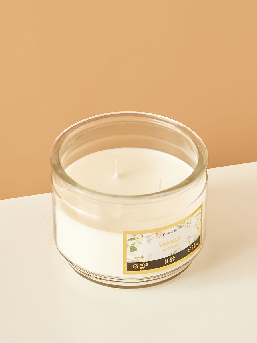 Essentials 3-Wick Vanilla Fleur Scented Glass Jar Candle - 18 H