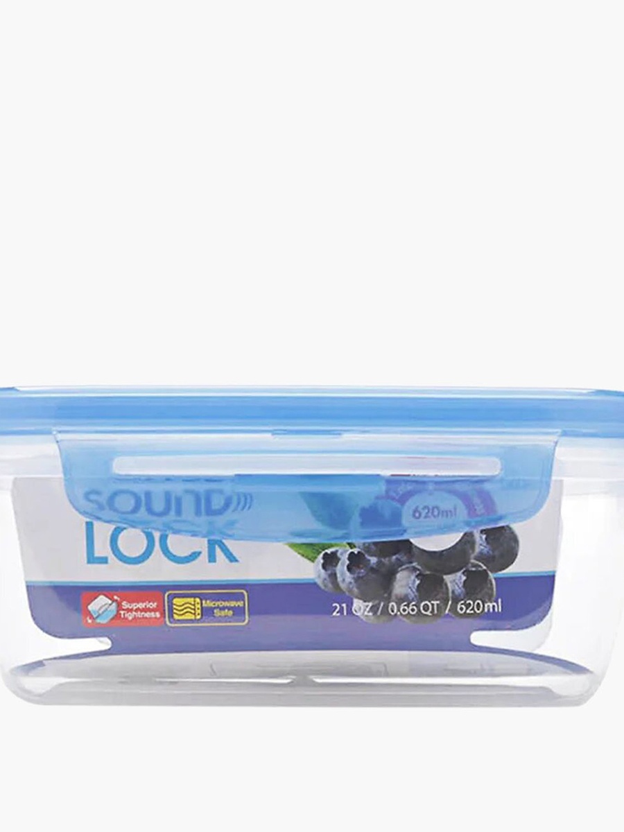 Solid Rectangle Food Container with Clip Lock Lid - 620 ml For Default ...