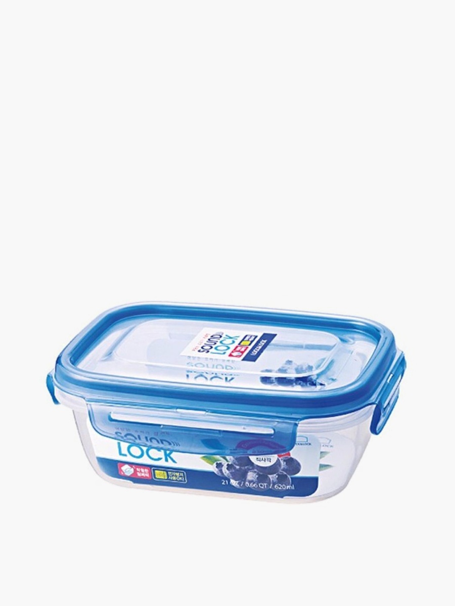 Solid Rectangle Food Container with Clip Lock Lid - 620 ml For Default ...