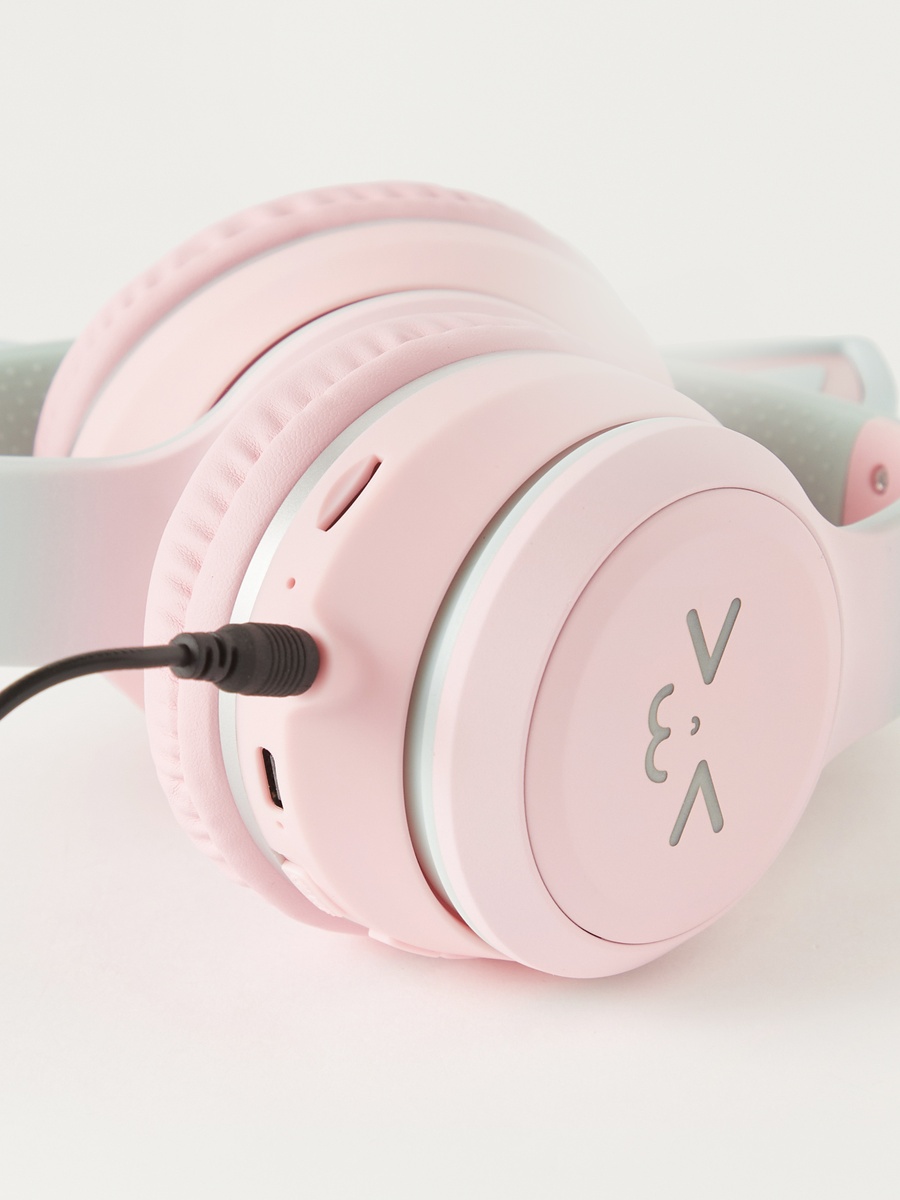 Cat Light-Up Wired Headphones with Microphones