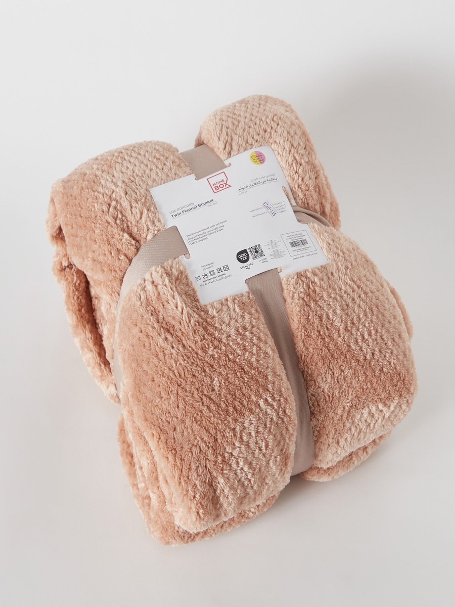 Lux Popcorn Twin Flannel Blanket - 150x220 cm