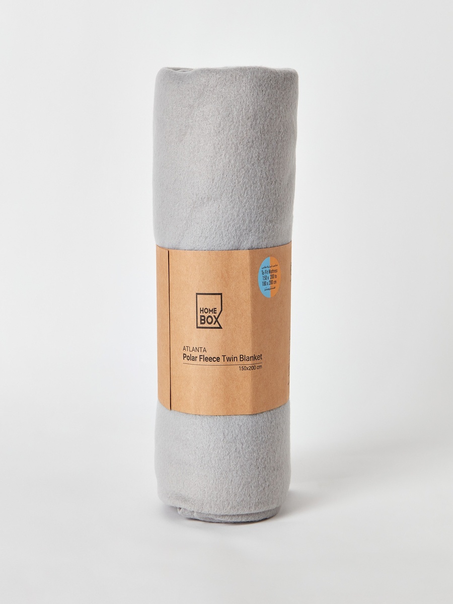 Atlanta Solid Recycled Polar Fleece Twin Blanket - 150x200 cm