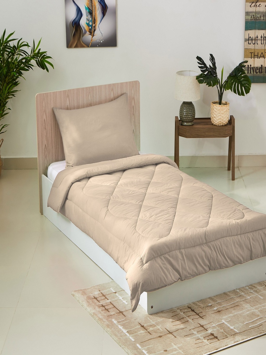 Ballina 2-Piece Solid Cotton Single Comforter Set - 135x220 cm