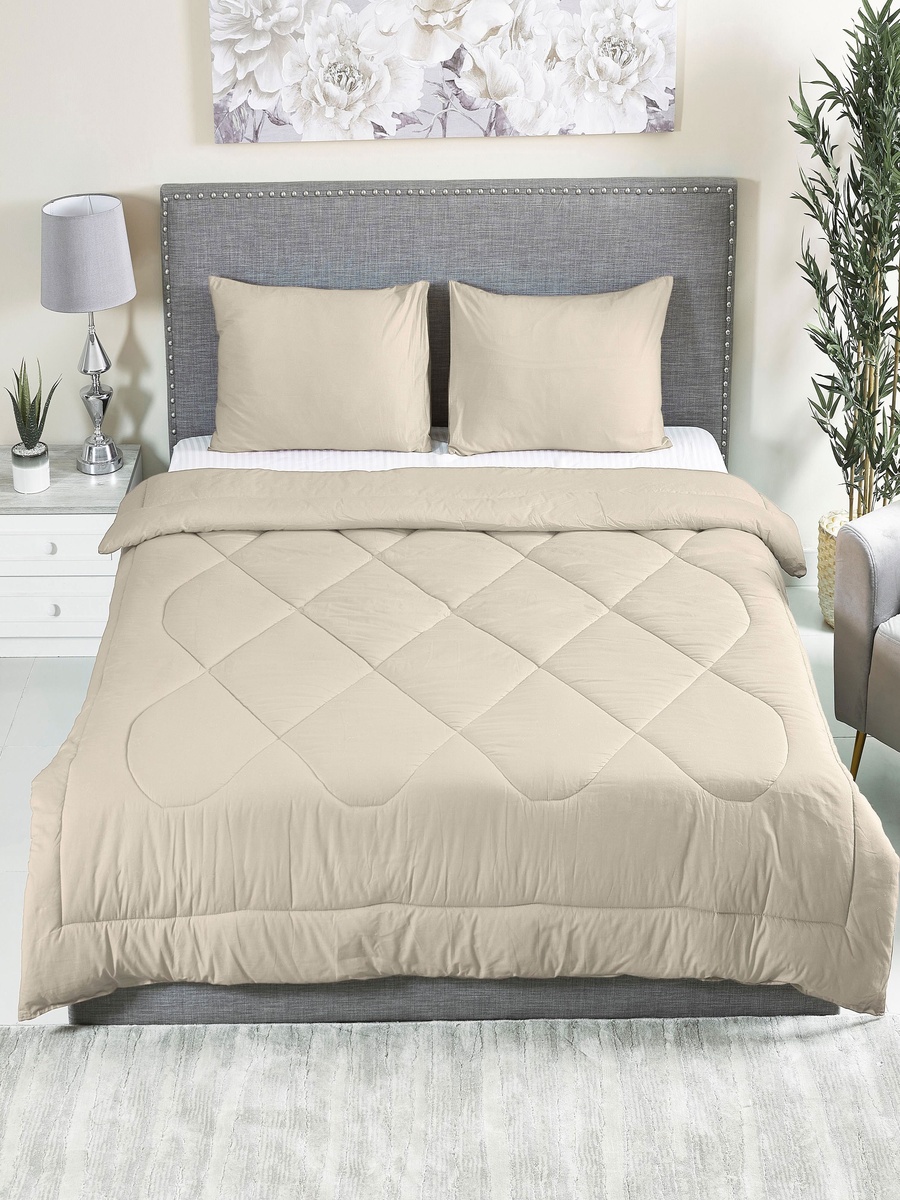 Ballina 3-Piece Solid Cotton Queen Comforter Set - 200x240 cm