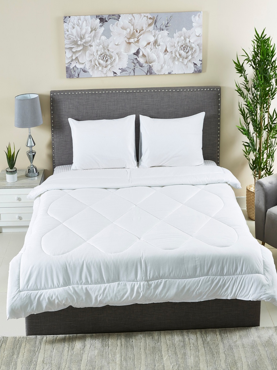 Ballina 3-Piece Solid Cotton King Comforter Set - 220x240 cm