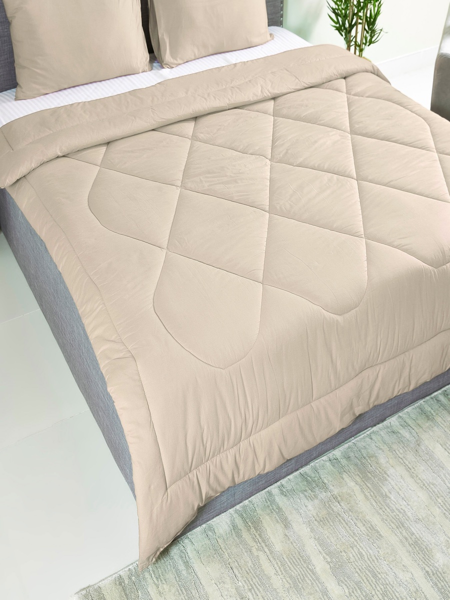 Ballina 3-Piece Solid Cotton Super King Comforter Set - 240x240 cm