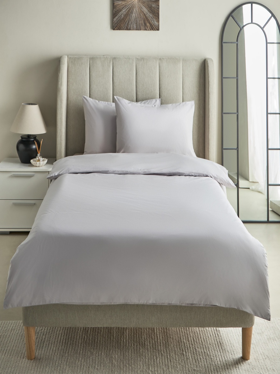 Purely-percale 3-Piece 300TC Percale Twin Duvet Quilt Cover Set - 150x220 cm