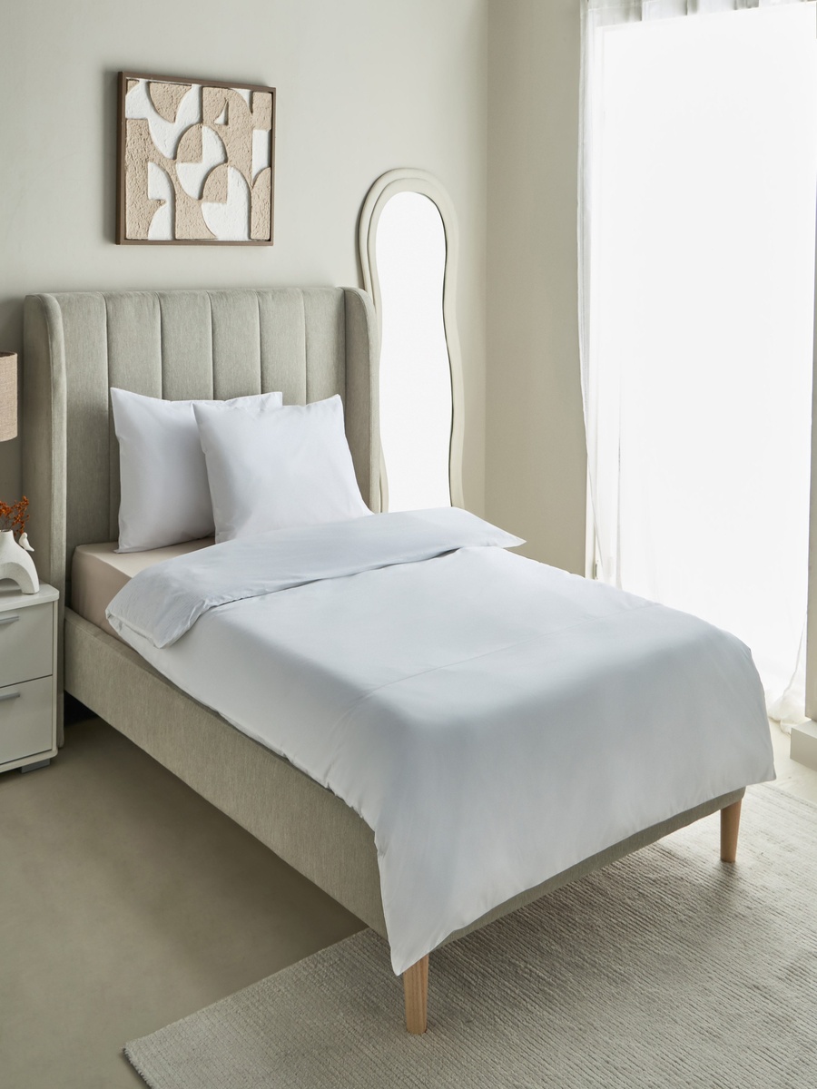 Purely-percale 3-Piece 300TC Percale Twin Duvet Quilt Cover Set - 150x220 cm