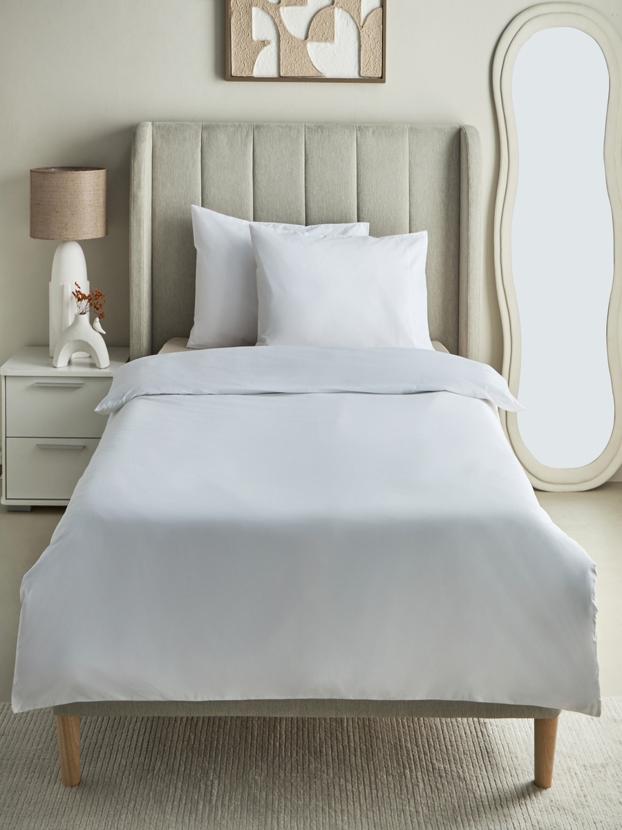 Purely-percale 3-Piece 300TC Percale Twin Duvet Quilt Cover Set - 150x220 cm