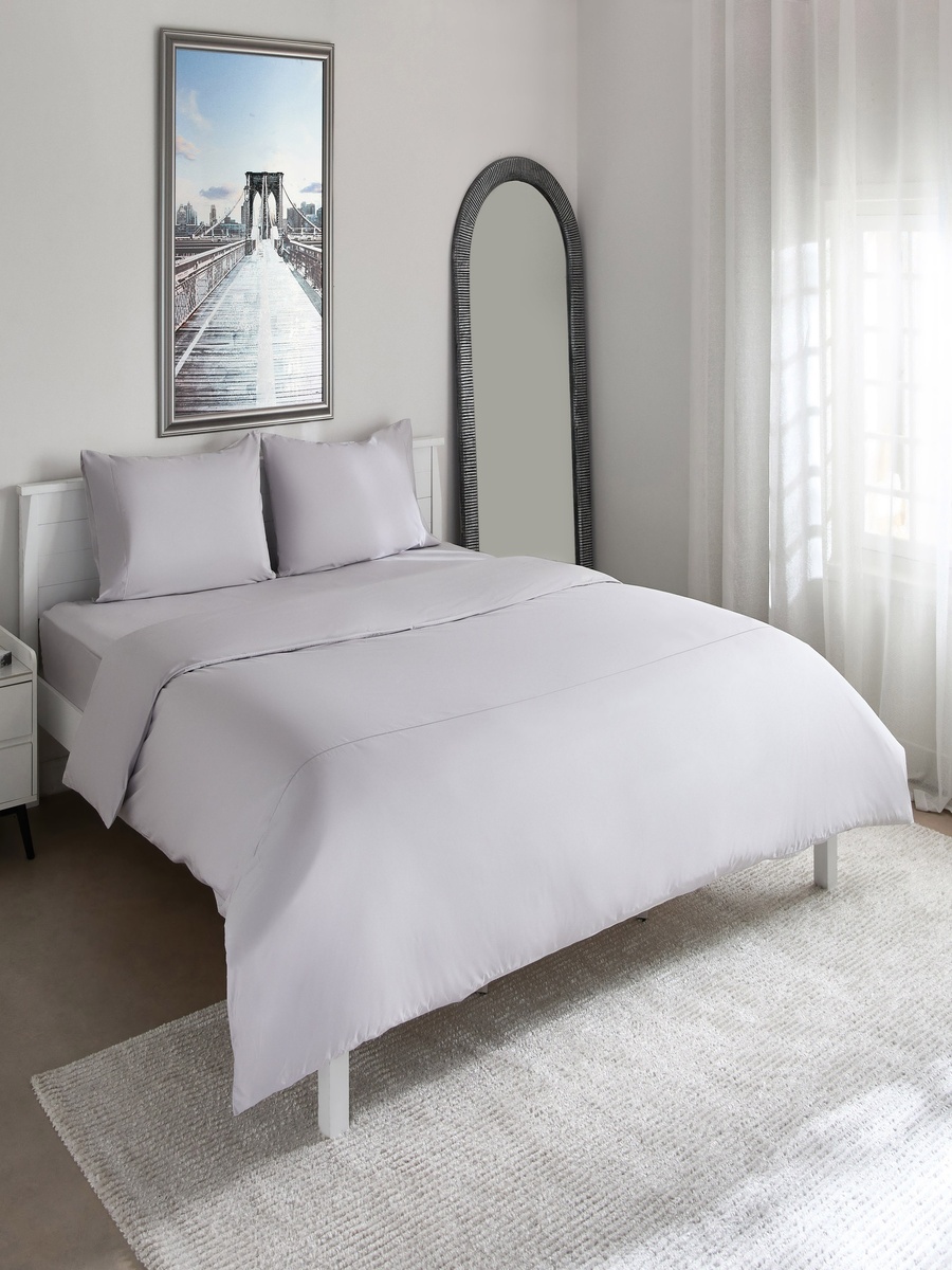 Purely Percale 3-Piece Super King Duvet Cover Set - 240x220 cm