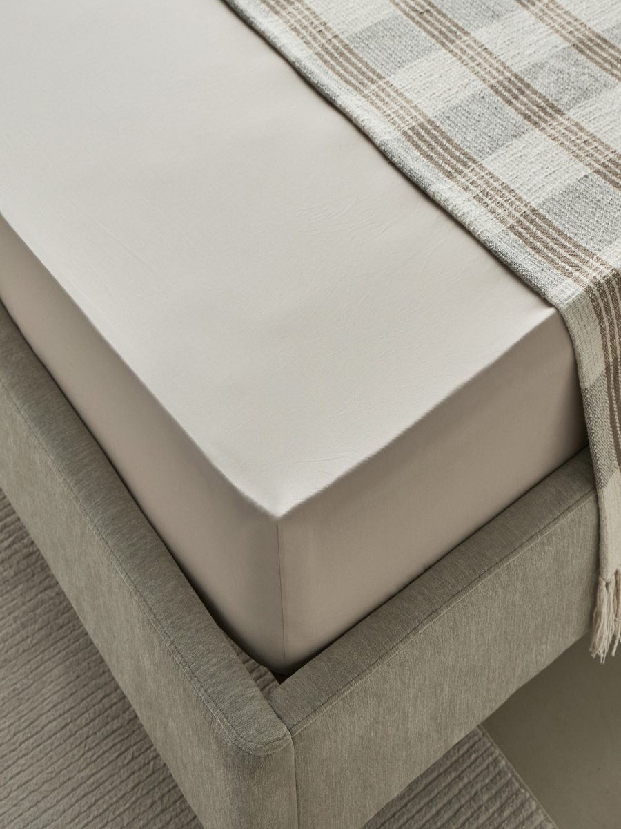 Purely-percale 300TC Single Fitted Sheet - 90x200+36 cm