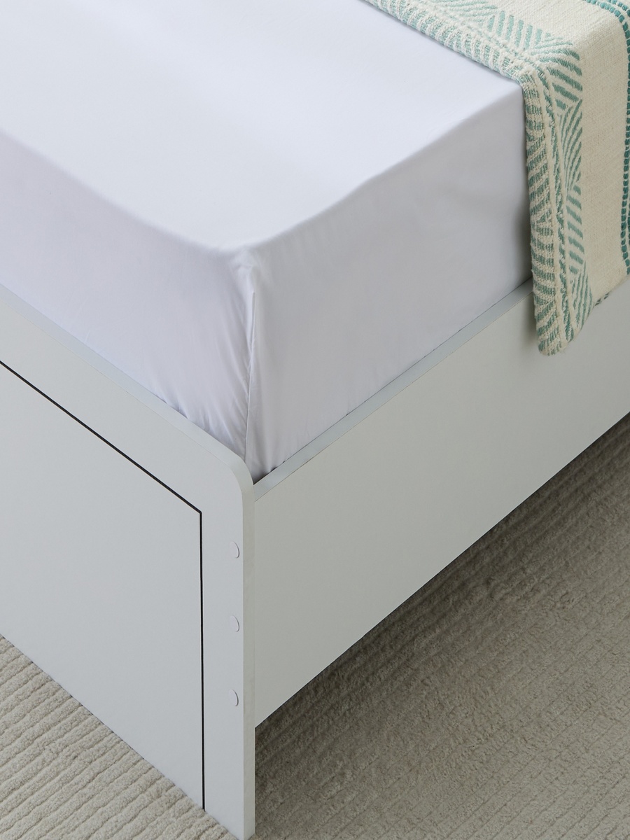 Purely-percale 300TC Single Fitted Sheet - 90x200+36 cm