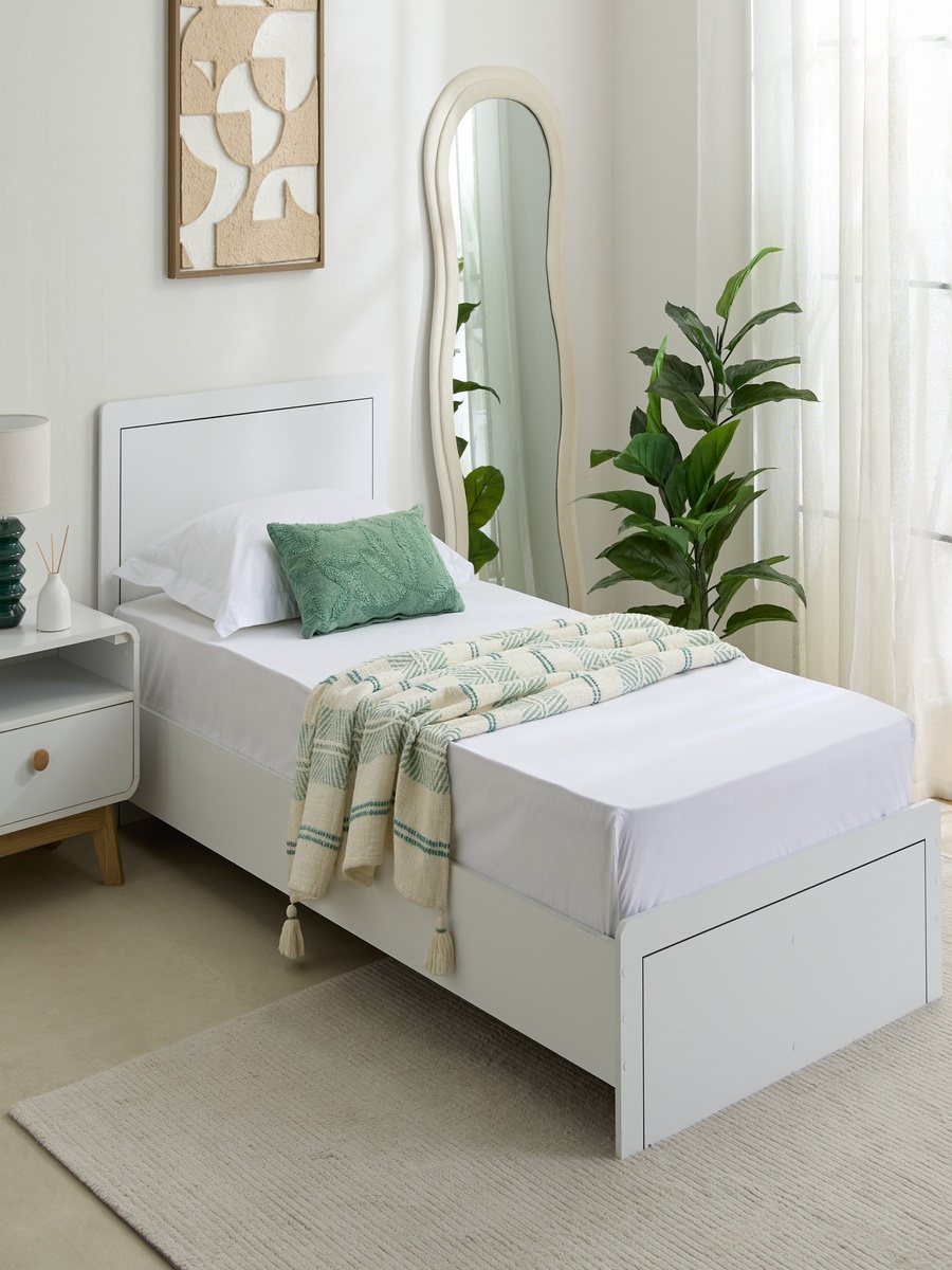 Purely-percale 300TC Single Fitted Sheet - 90x200+36 cm