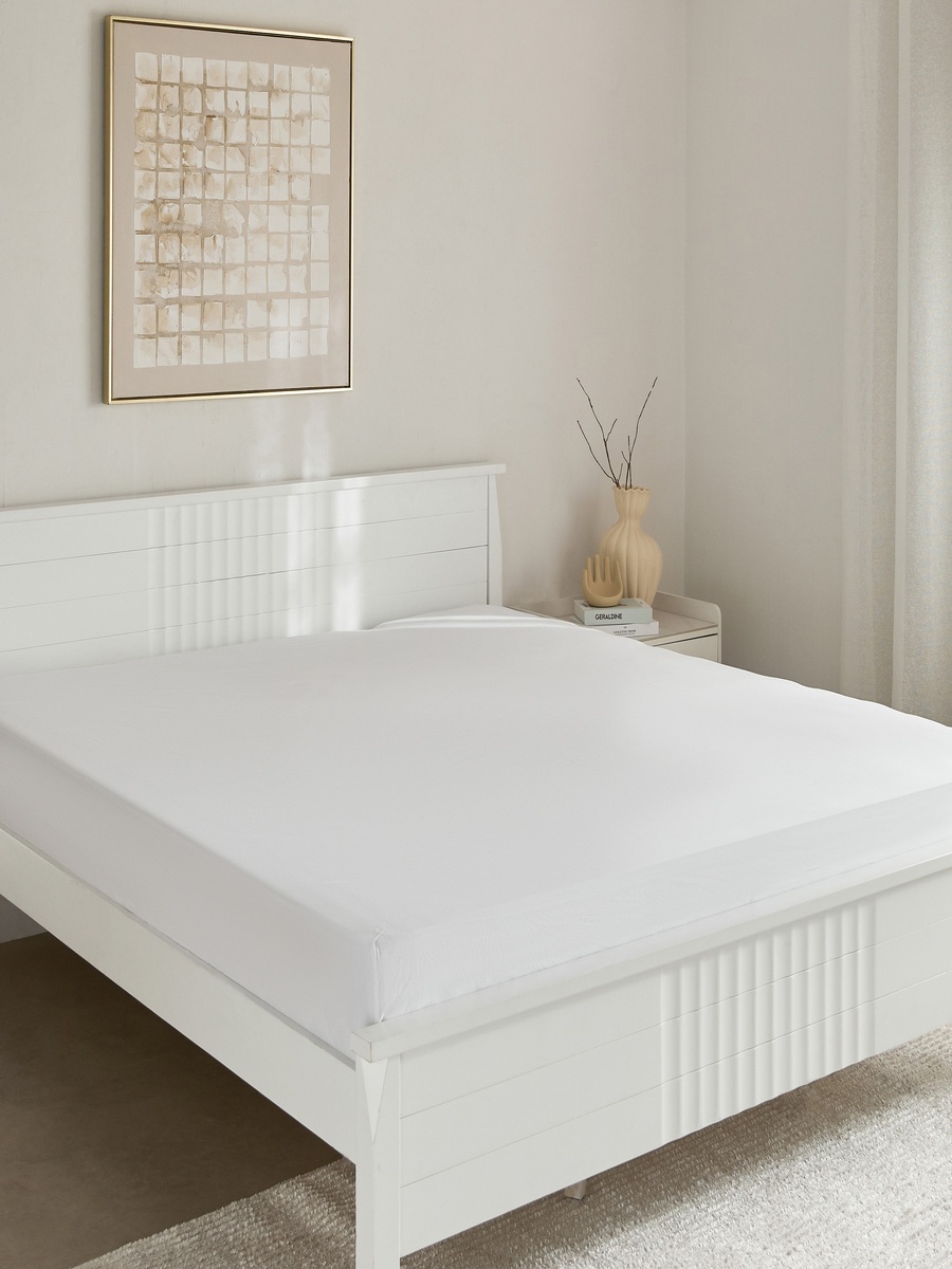 Purely Percale 300 TC Super King Fitted Sheet - 200x200+40 cm