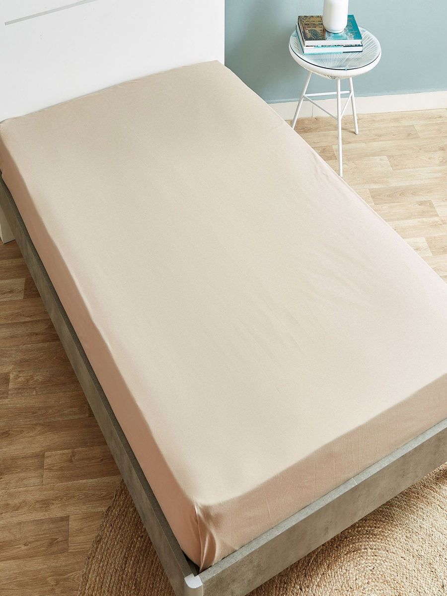 Ballina Solid Cotton Twin Flat Sheet - 170x260 cm