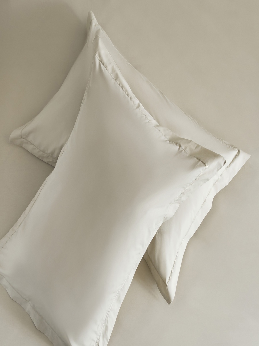 Purely-Percale 2-Piece 300TC Percale Pillowcase Set with Flange - 50x75+15 cm