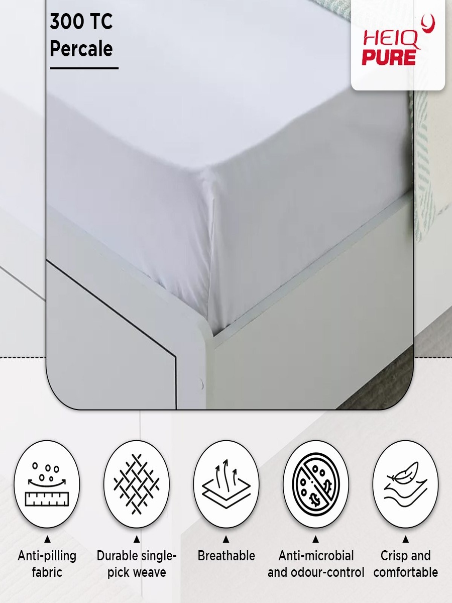 Purely-Percale 2-Piece 300TC Percale Pillowcase Set with Flange - 50x75+15 cm