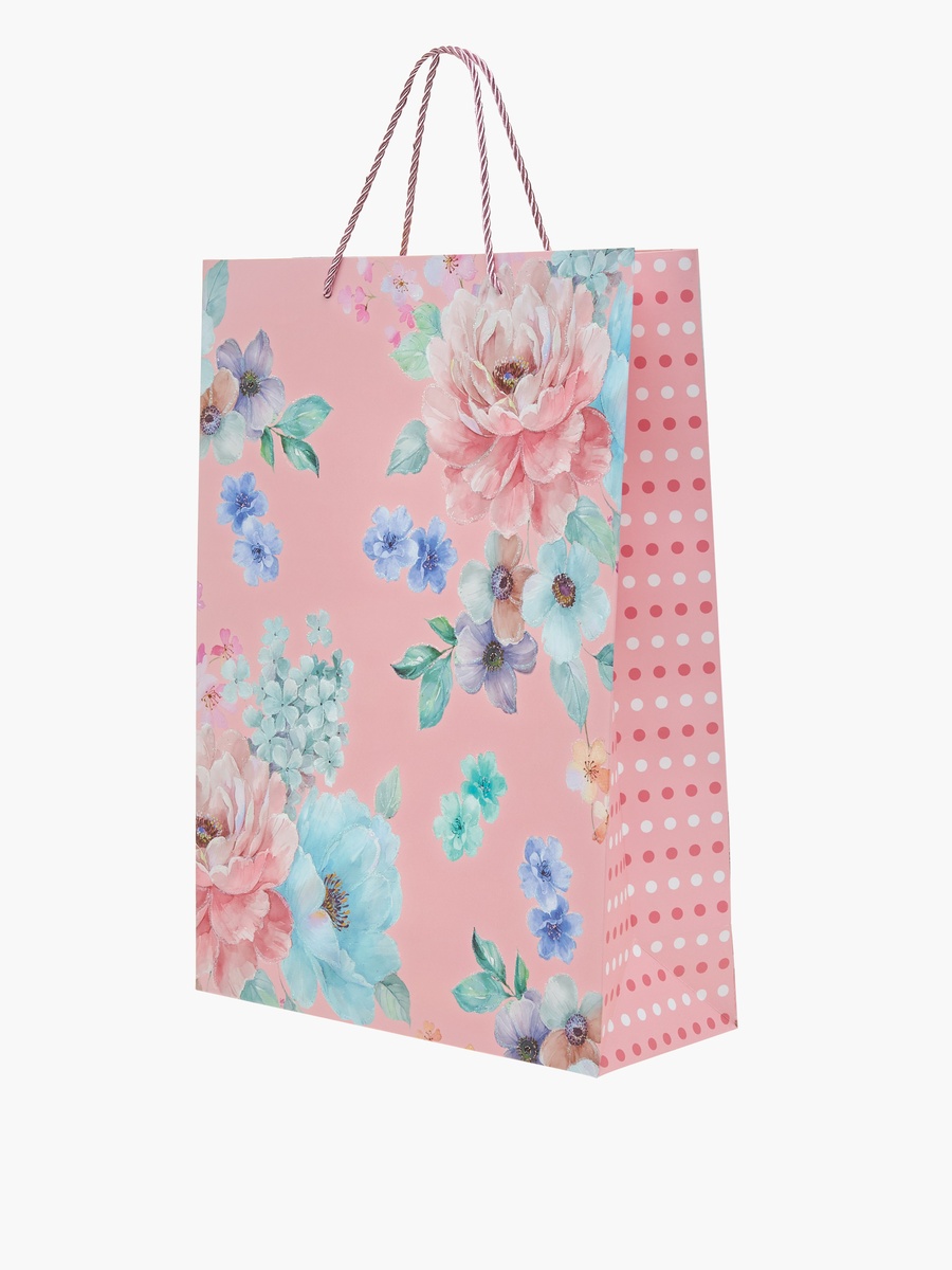 Floral Print Gift Bag with Handle