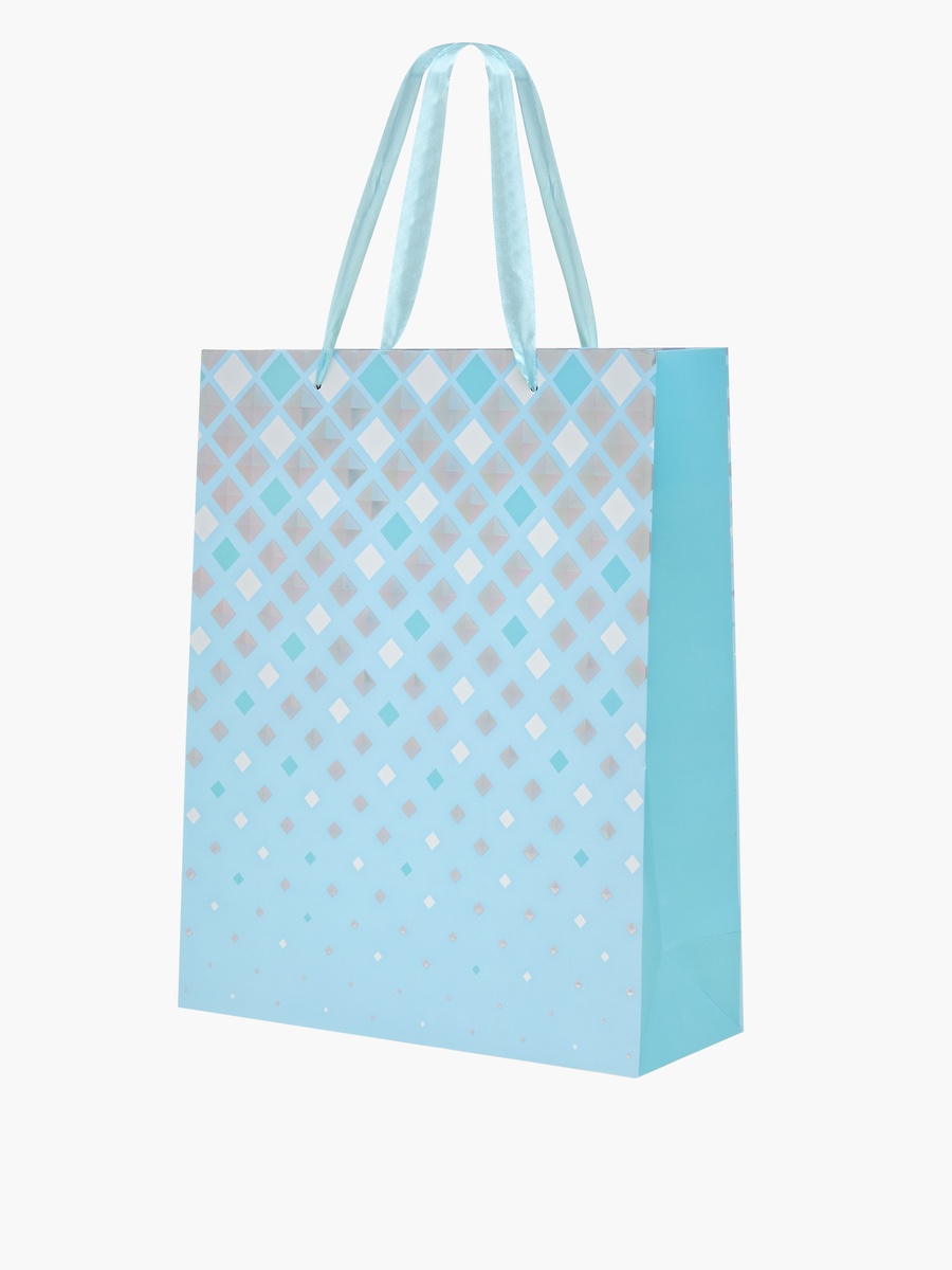 Geometric Print Paper Gift Bag - 26x10x32 cm