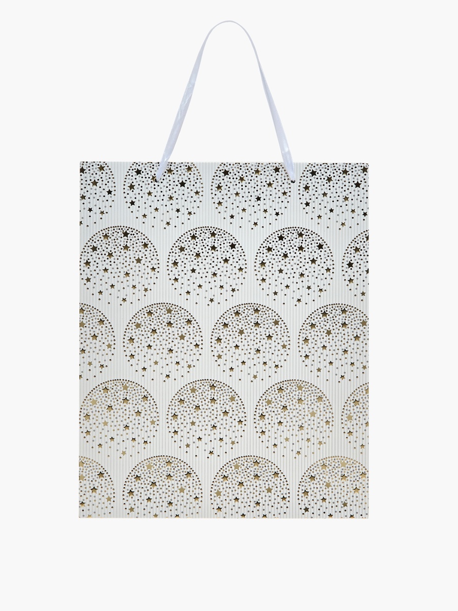 Star Print Paper Gift Bag - 26x10x32 cm