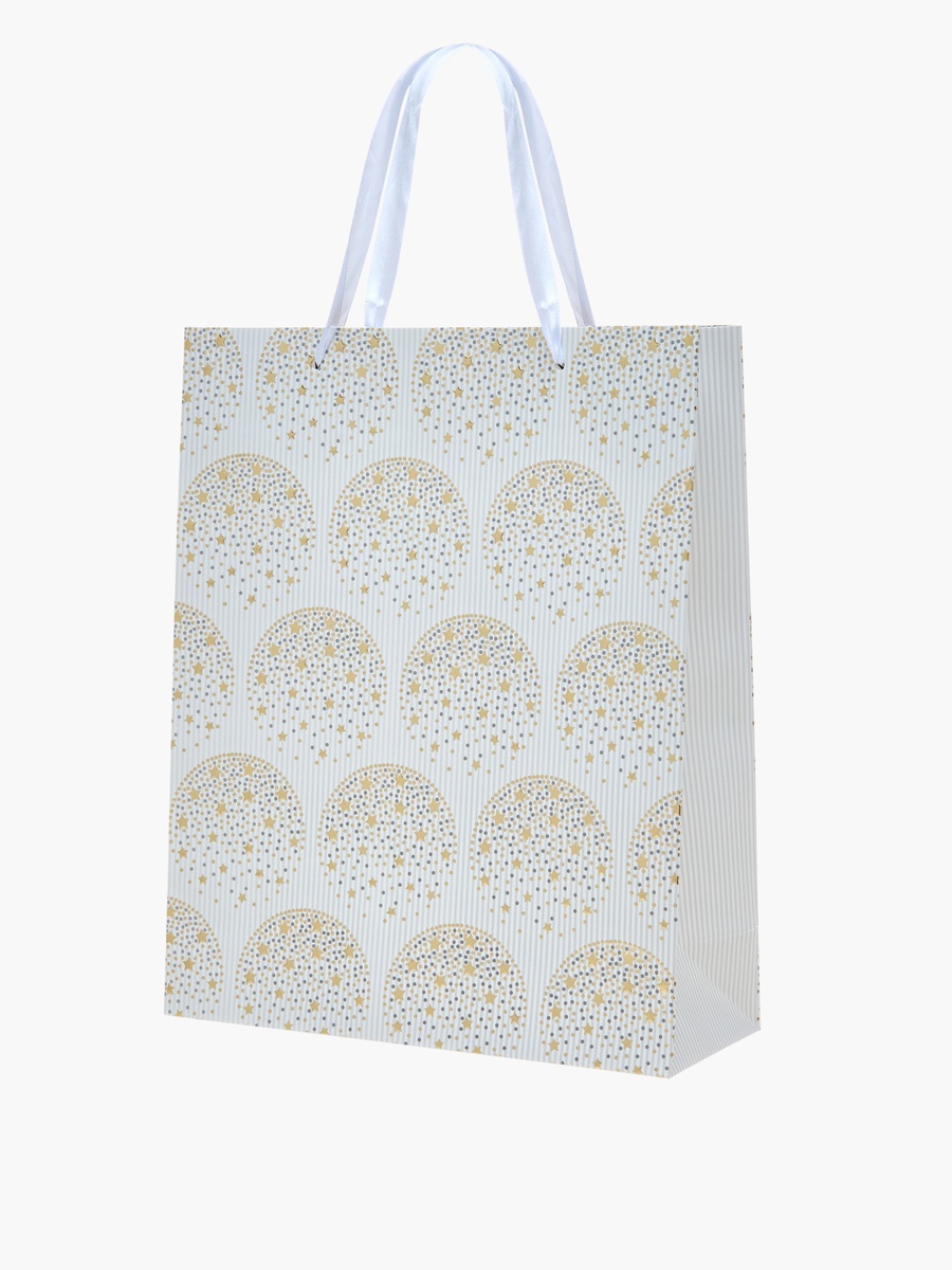 Star Print Paper Gift Bag - 26x10x32 cm
