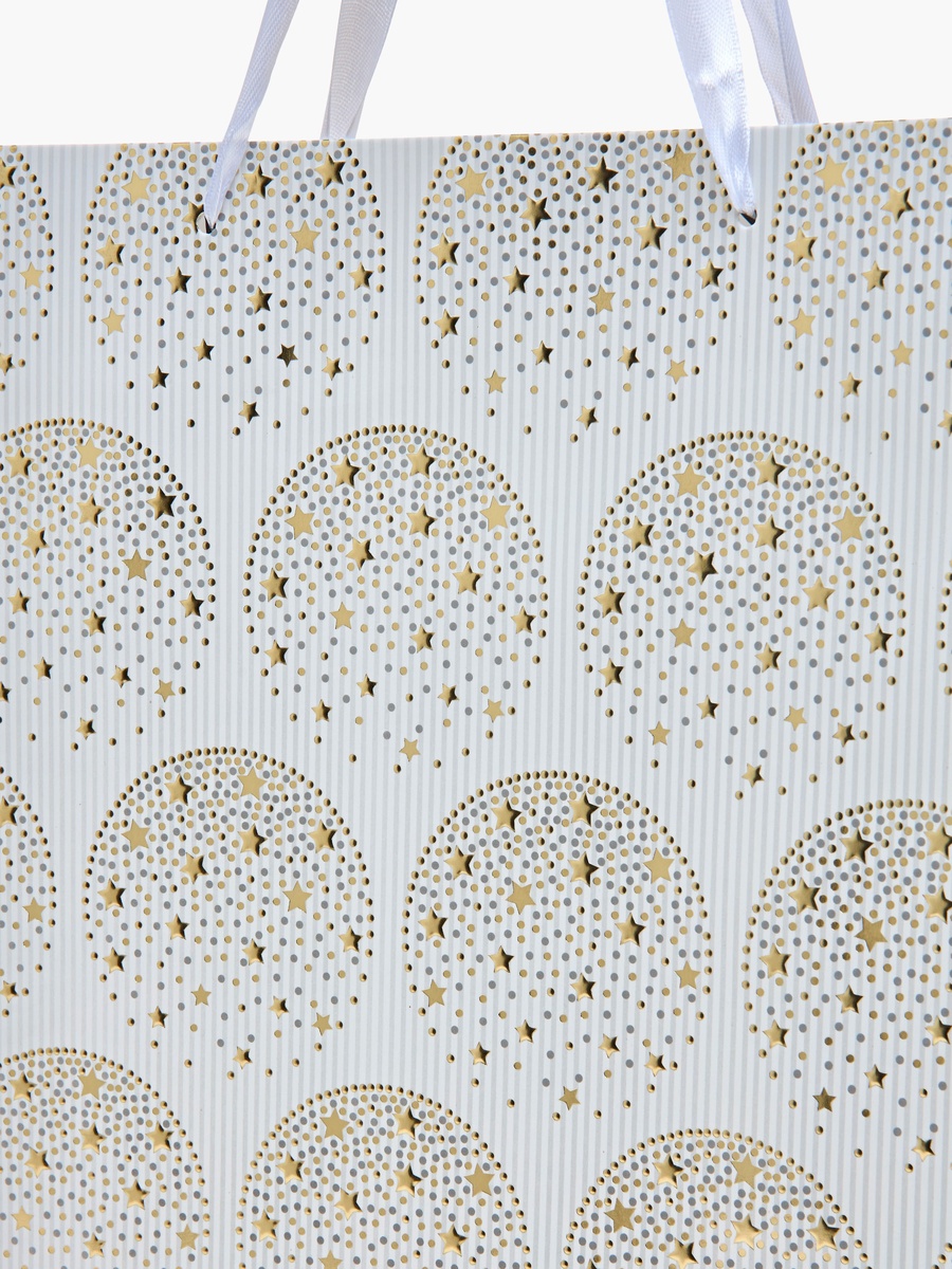 Star Print Paper Gift Bag - 26x10x32 cm