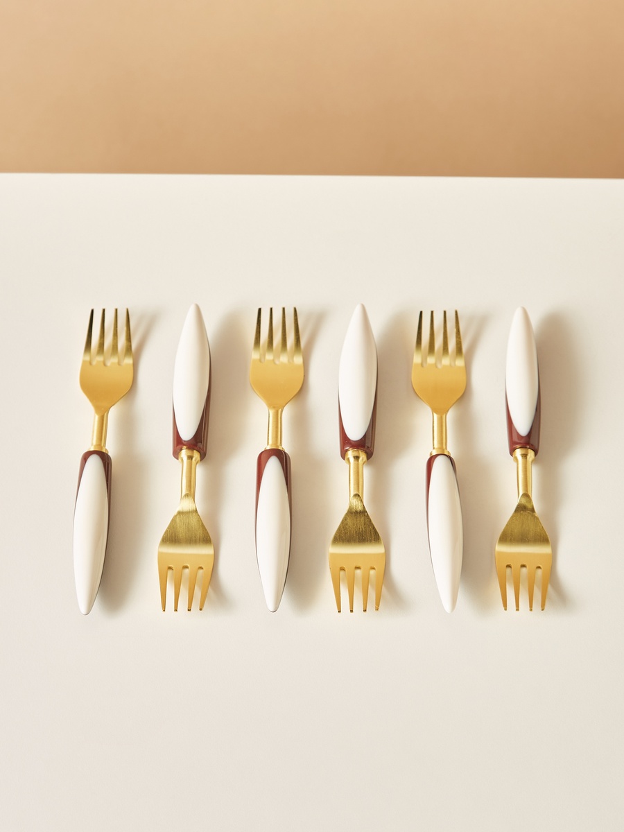 Stainless Steel 6-Piece Fork Set - 16x3 cm