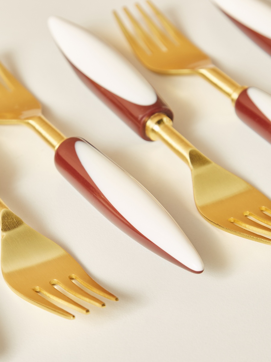 Stainless Steel 6-Piece Fork Set - 16x3 cm